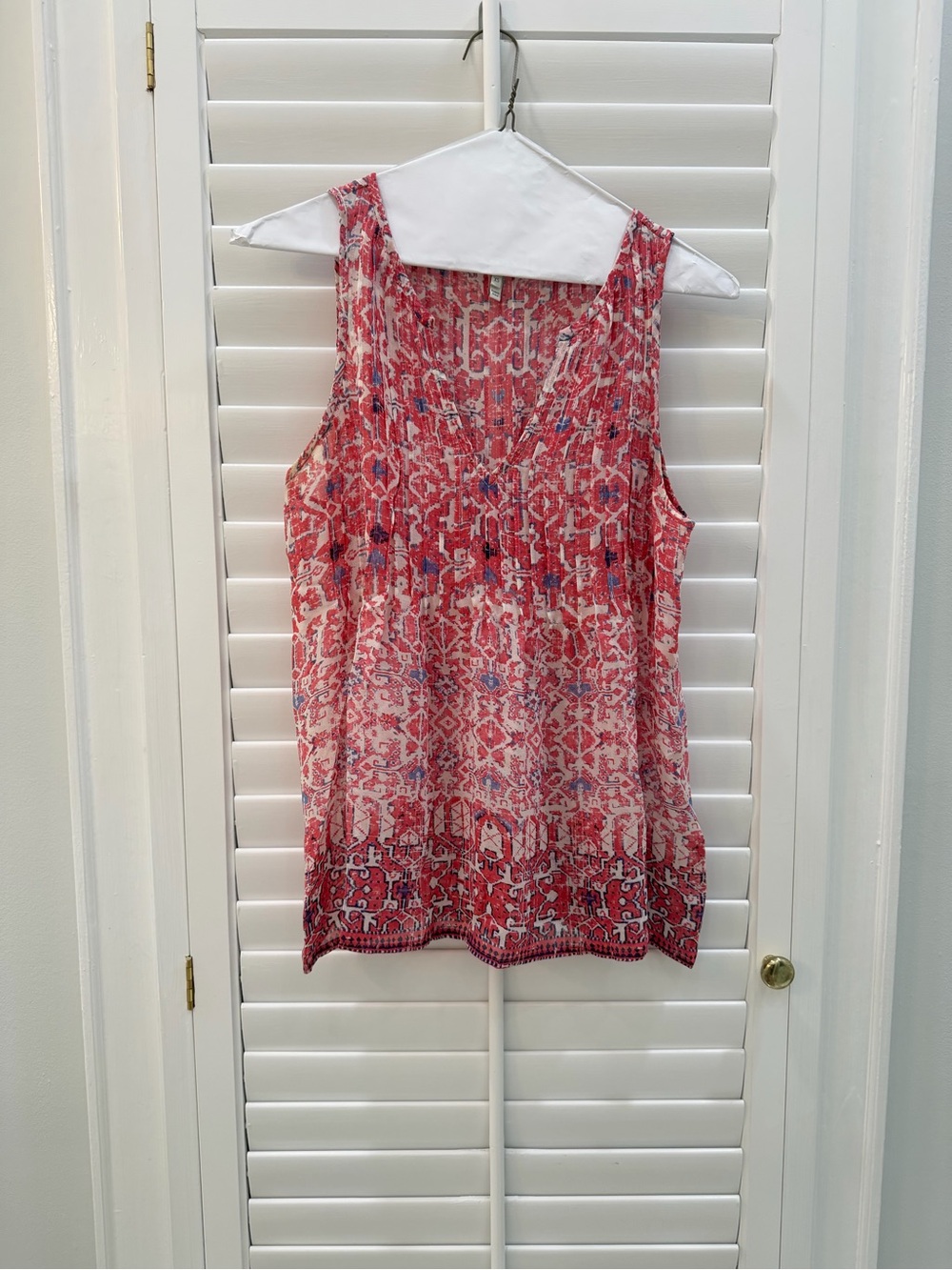 Joie 100% Silk Printed Sleeveless Tank XS